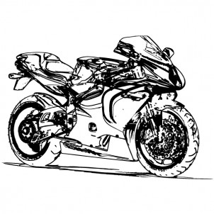 Motorbike Draft Drawing