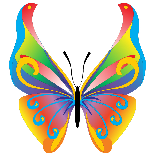free butterfly and flower clipart - photo #13