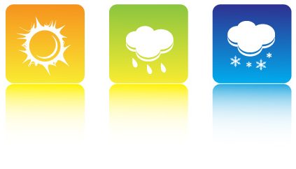 Weather symbols vector graphic