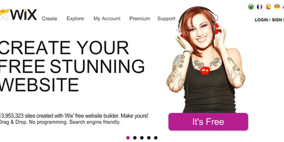 Wix free flash site builder