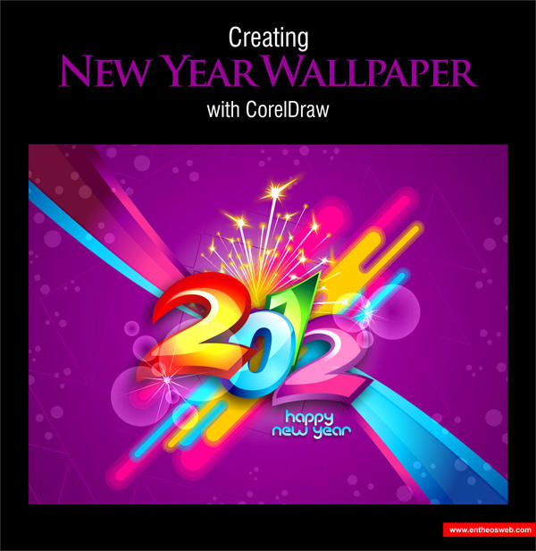 New Year Wallpaper Design with CorelDraw