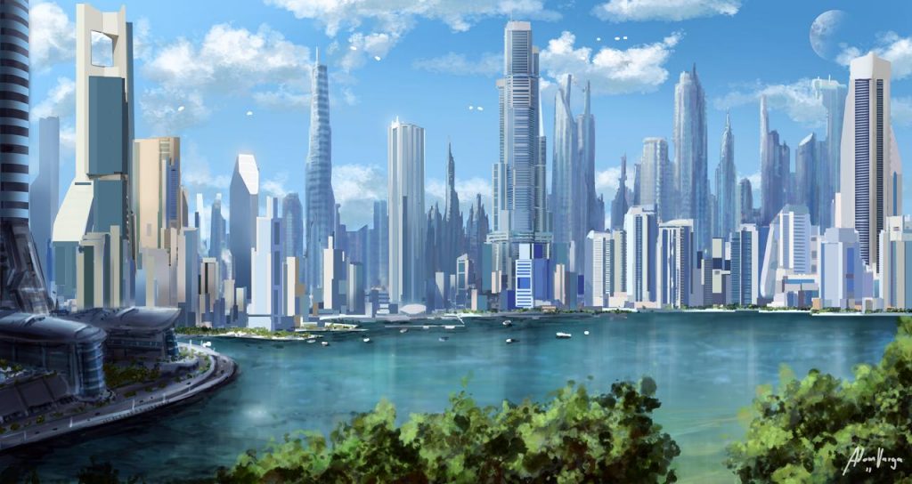 Futuristic City View