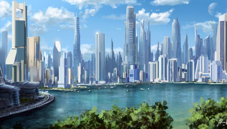 Futuristic City View