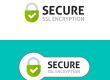 Secure connection icon, secured ssl protected safe data encryption