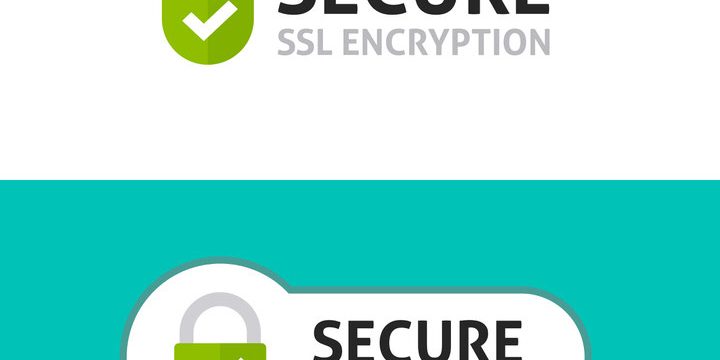 Secure connection icon, secured ssl protected safe data encryption