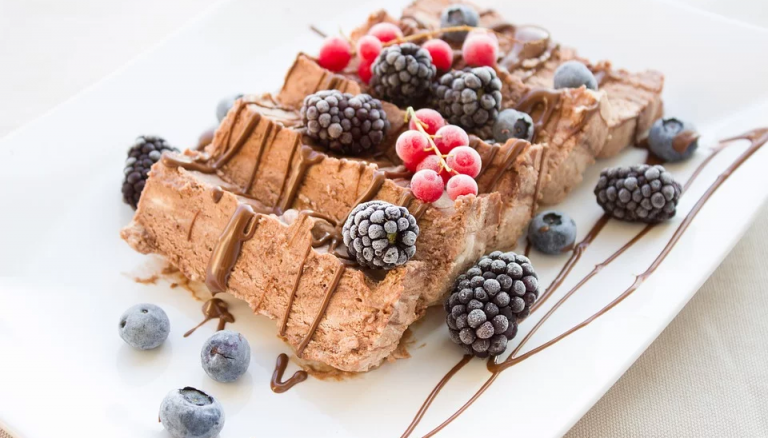 Ice-cream with berries