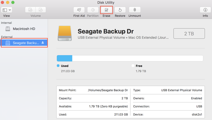 seagate hard drive read only mac