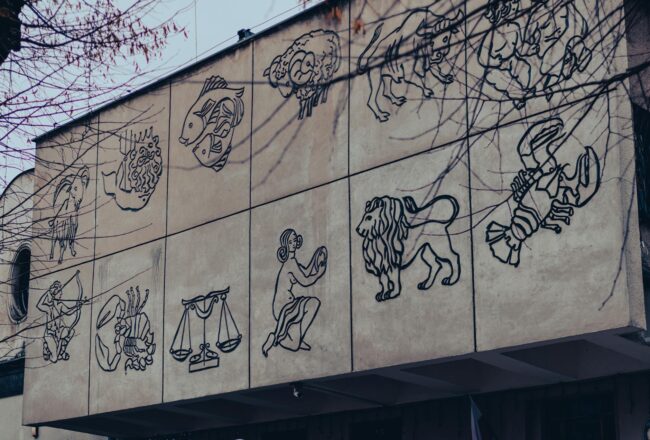 zodiac signs painting on wall