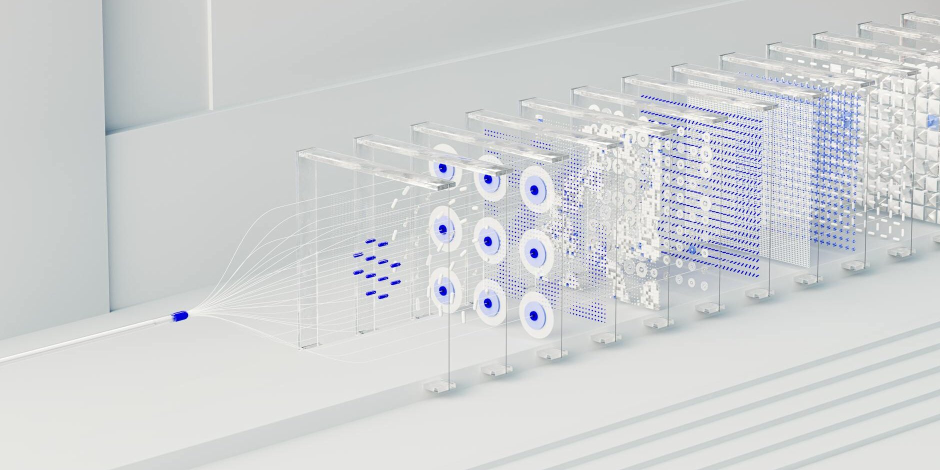 an artist s illustration of artificial intelligence ai this image was inspired by neural networks used in deep learning it was created by novoto studio as part of the visualising ai pr