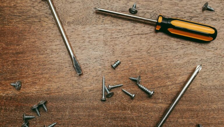 screwdrivers and screws