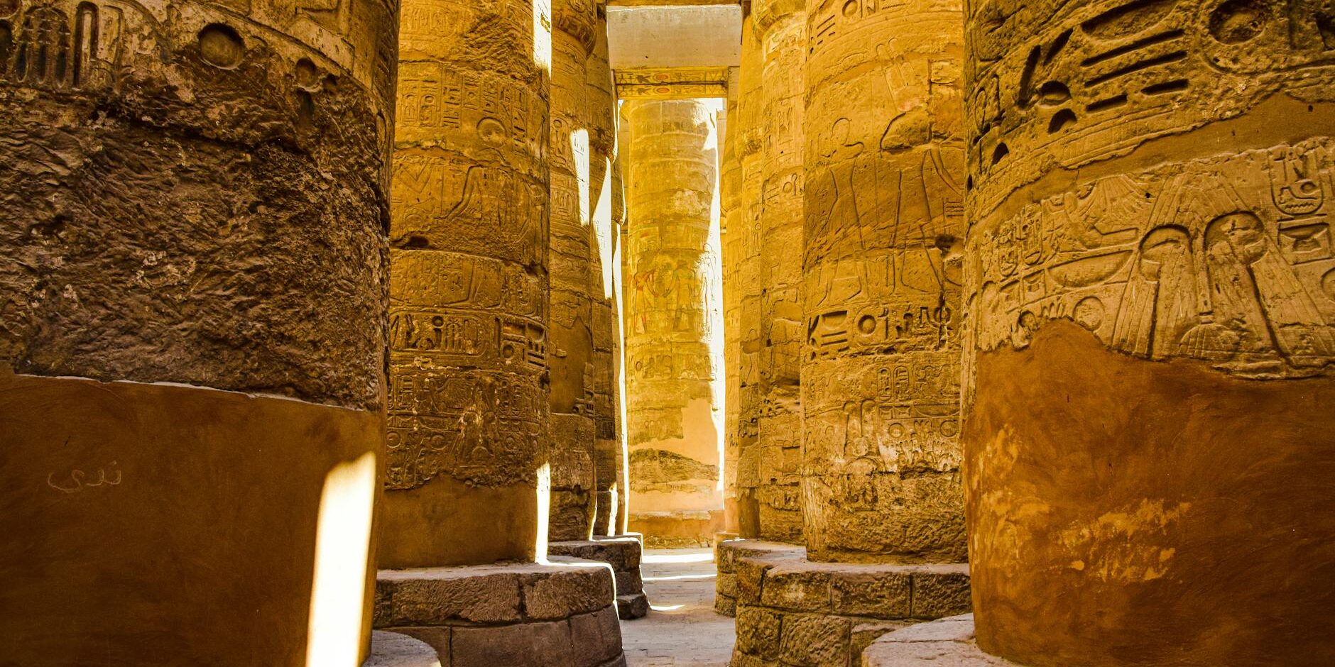 monuments in karnak temple complex in luxor egypt