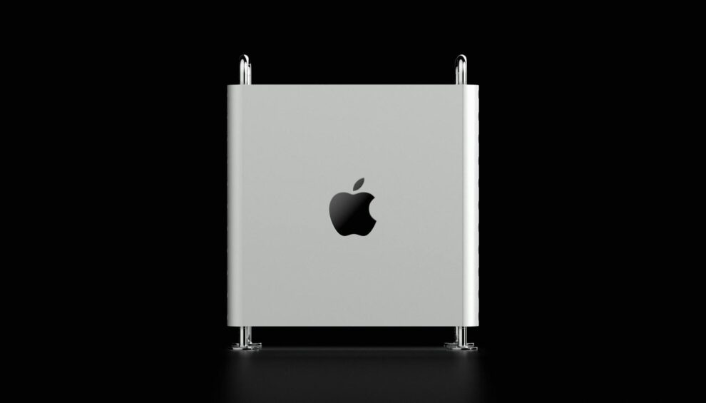 silver macbook with black background