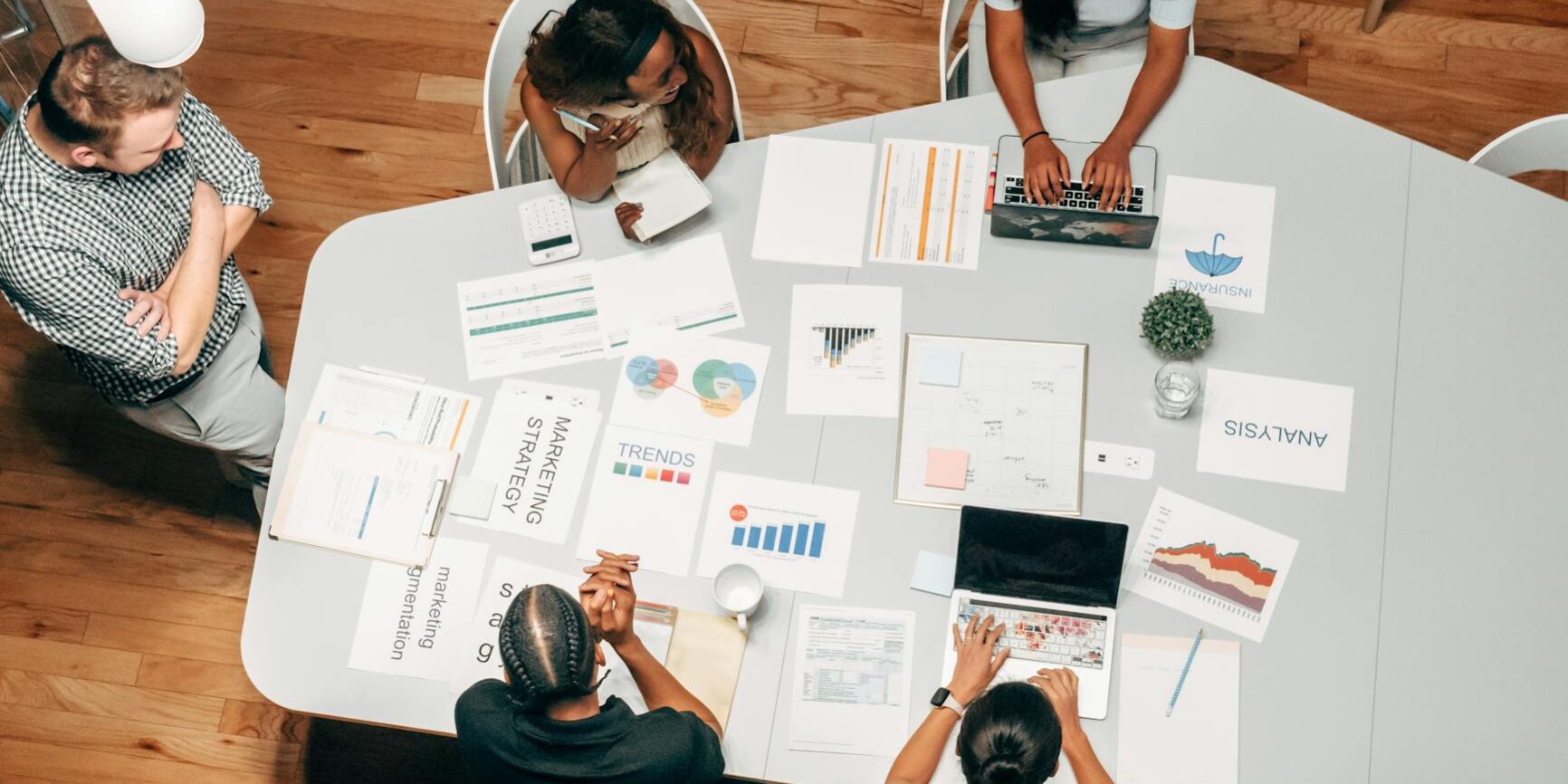 people in the office discussing a project