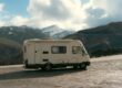camper van with scenic mountain view